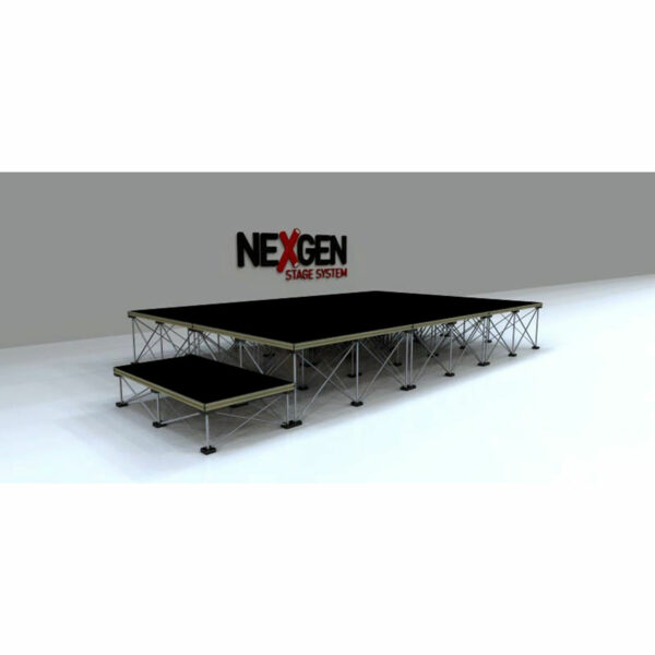 NexGen Platinum Komplettbühne 6 m², 3 x 2 m, Höhe 40 cm, mit Stufe – Bild 2