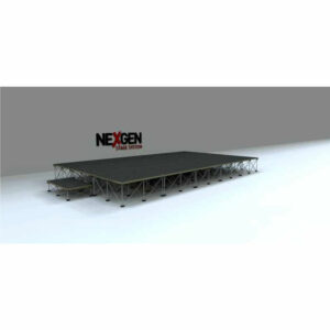 NexGen Platinum Komplettbühne 15 m², 5 x 3 m, Höhe 40 cm, mit Stufe