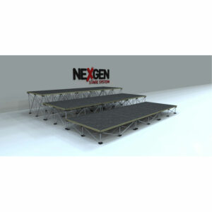 NexGen Platinum komplette Chorbühne, 3 m Breite, mit 3 Rängen